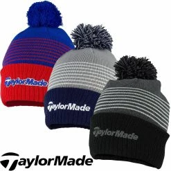 TaylorMade Mens Knitted Pom Pom Beanie Windproof Thermal Golf Winter Bobble Hat