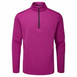Fairway Golf UK Ping Ramsey 1/2 Zip Fleece Golf Top- Raspberry Marl