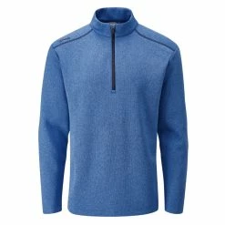 Fairway Golf UK Ping Ramsey 1/2 Zip Fleece Golf Top- Snorkel Blue Marl