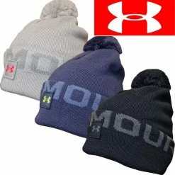 Under Armour Mens UA Halftime Fleece Pom Pom Beanie Winter Bobble Hat