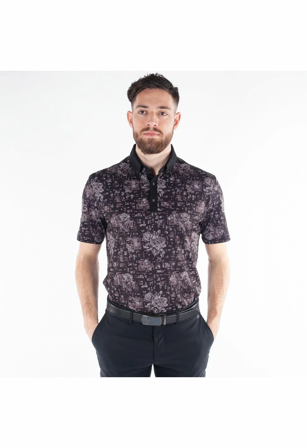 Fairway Golf UK Galvin Green Maddox Ventil8 Plus Golf Shirt - Black/Sharkskin - Image 4