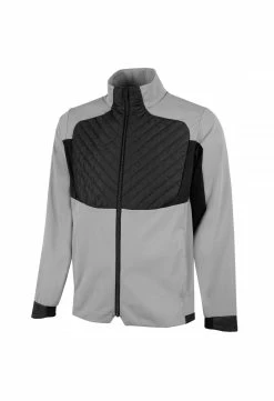 Fairway Golf UK Galvin Green Linc Mens Windproof Interface Stretch Golf Jacket - Sharkskin/Black
