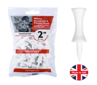 Masters Plastic Graduated Tees White 25 Pack