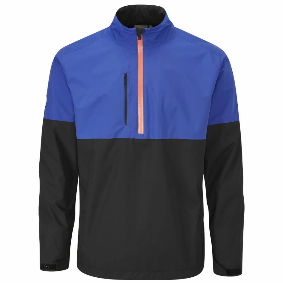 Fairway Golf UK Ping SensorDry Pro Half Zip Waterproof Golf Jacket- Black/North Sea