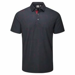 Fairway Golf UK Ping Geo Golf Polo- Navy/Firebrick