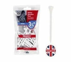 Masters Wood Tees 3 1/8 White 15 Pack